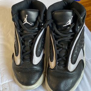 Black and white Jordan 37’s